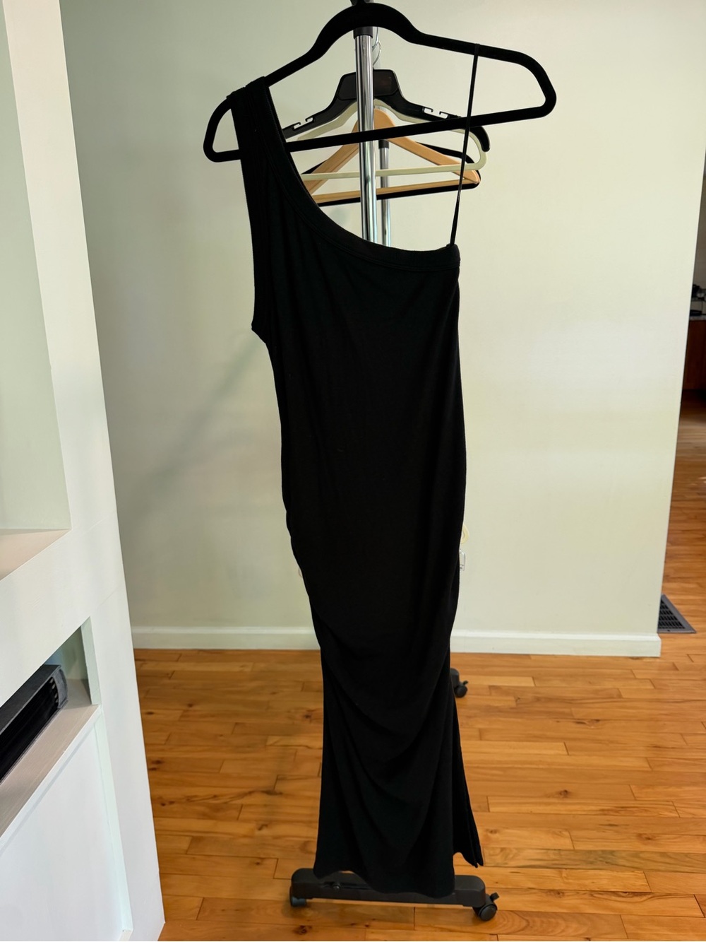 Michael Stars Black One-Shoulder Maxi Dress